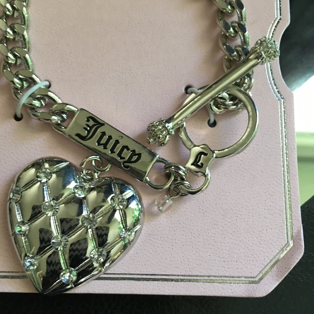 Juicy Couture Logo Puffed Heart Bracelet